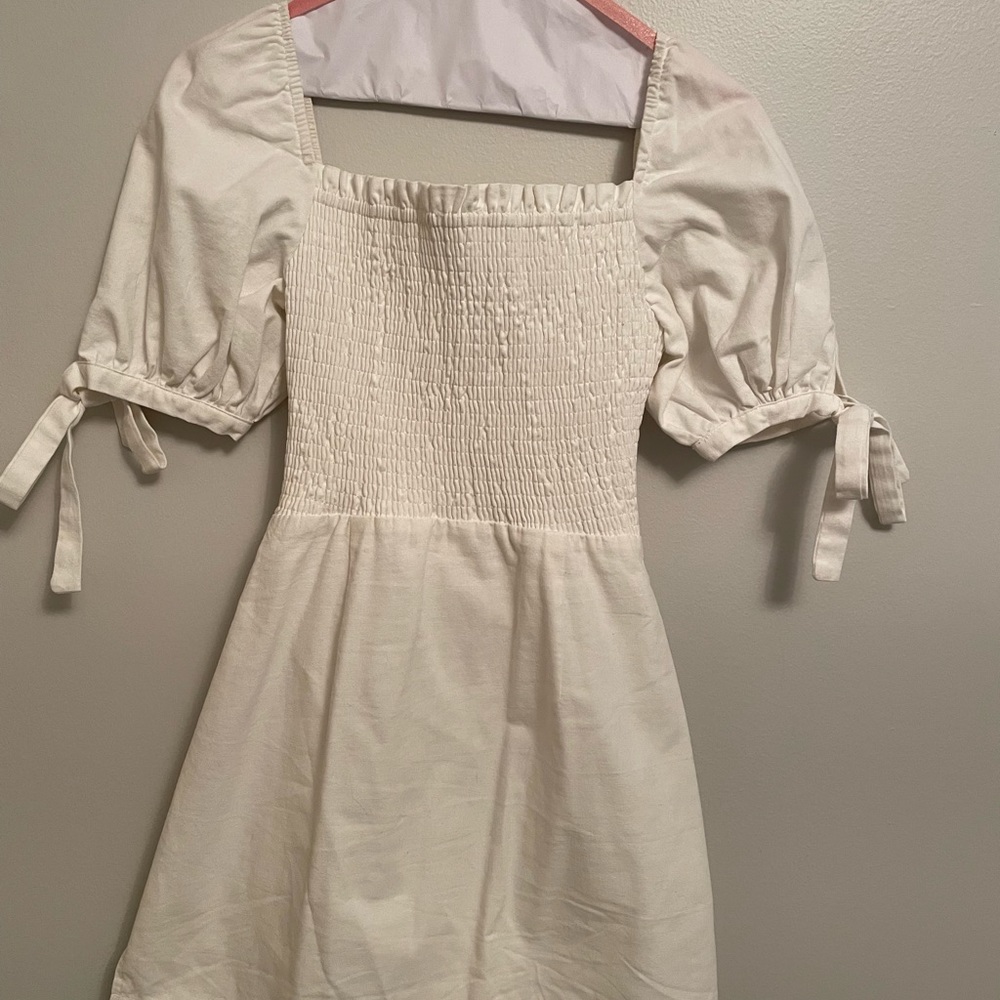 Superdown White Button Down Puff Sleeve Mini Dress - image 3